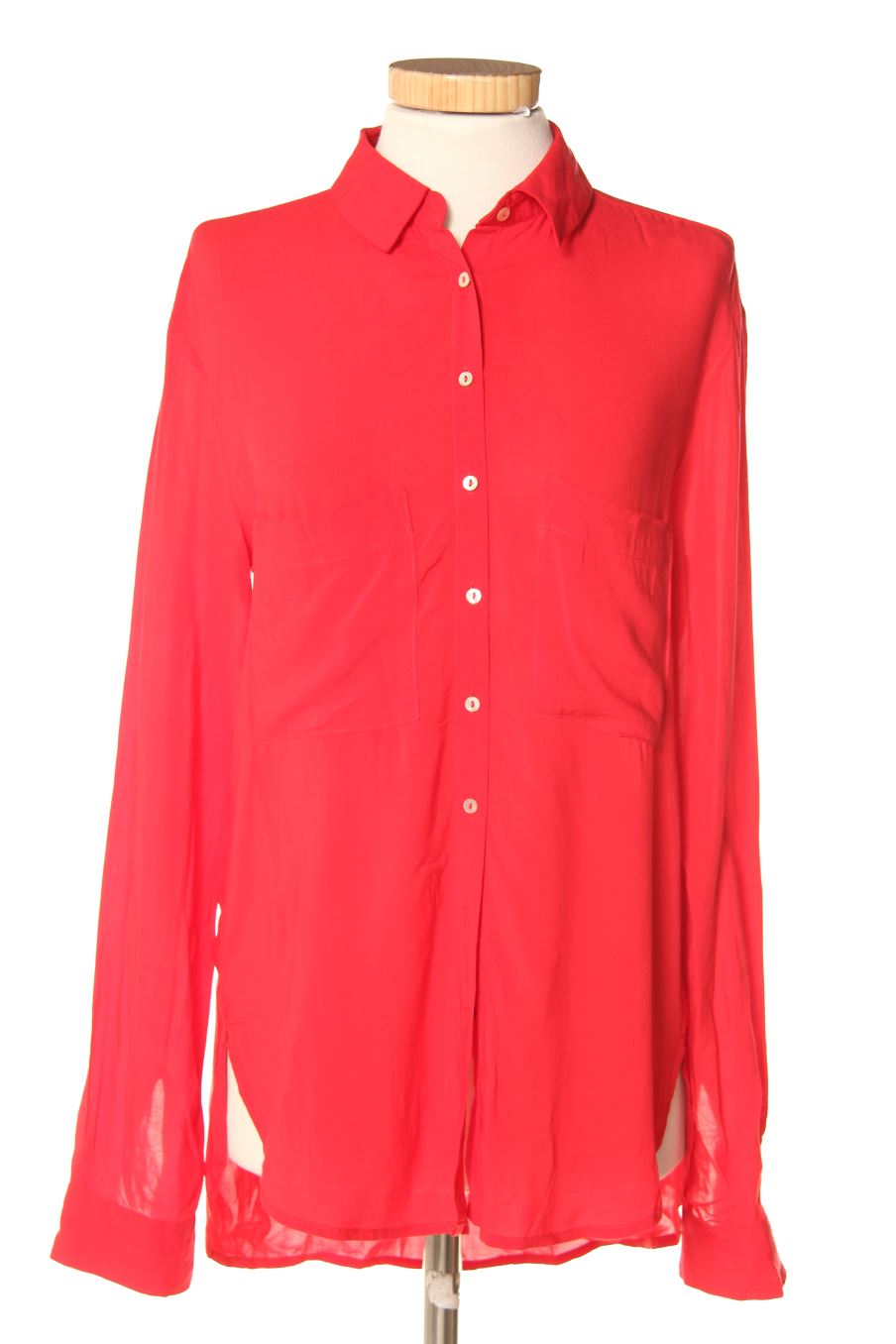 Camisa de Stradivarius de la talla S, de color rojo