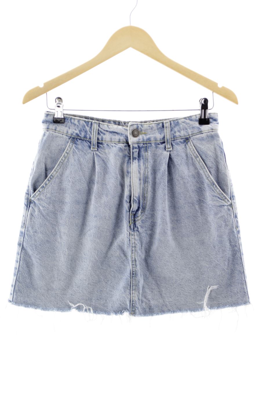 Jupe Stradivarius de la taille 38, de couleur bleu de denim