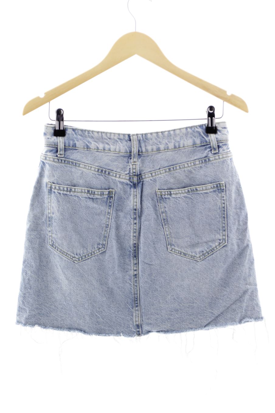 Jupe Stradivarius de la taille 38, de couleur bleu de denim