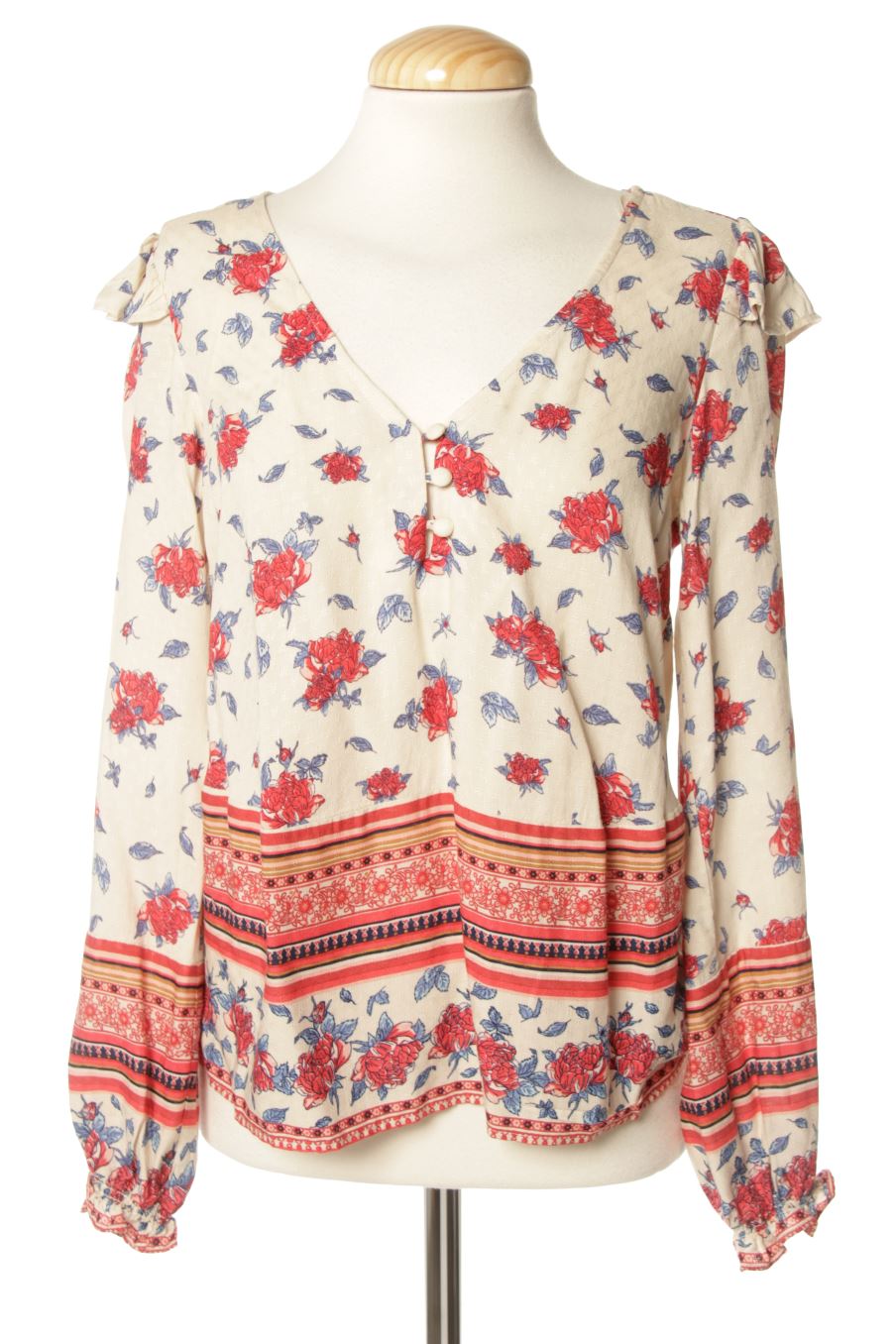 Blouse à manches longues Springfield de la taille 36, de couleur fleurs