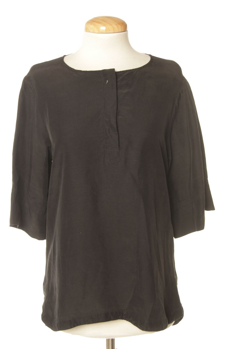 Blouse à manches courtes Massimo Dutti de la taille S, de couleur noir