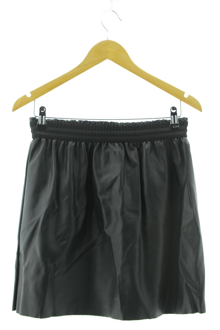 Falda de Zara de la talla S, de color negro de sintético
