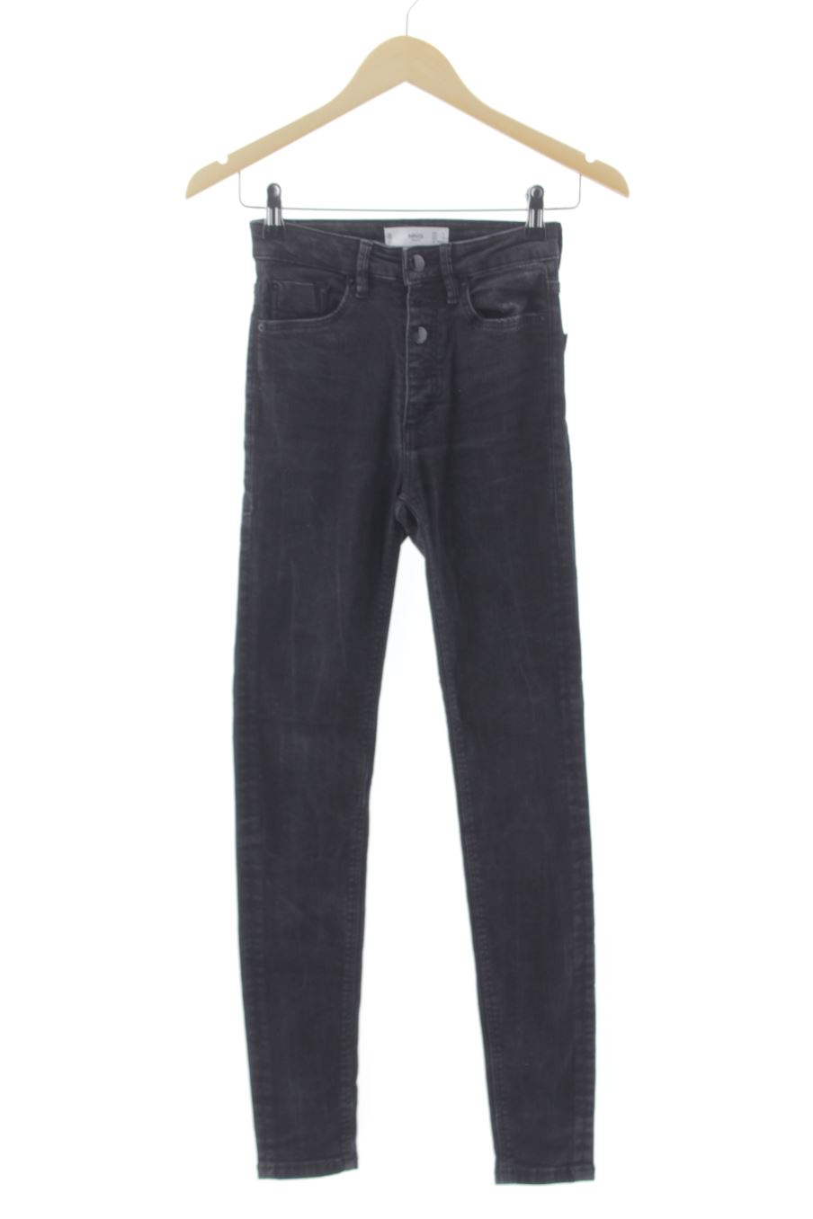 Vaquero de Mango de la talla 32, de color negro de ropa vaquera