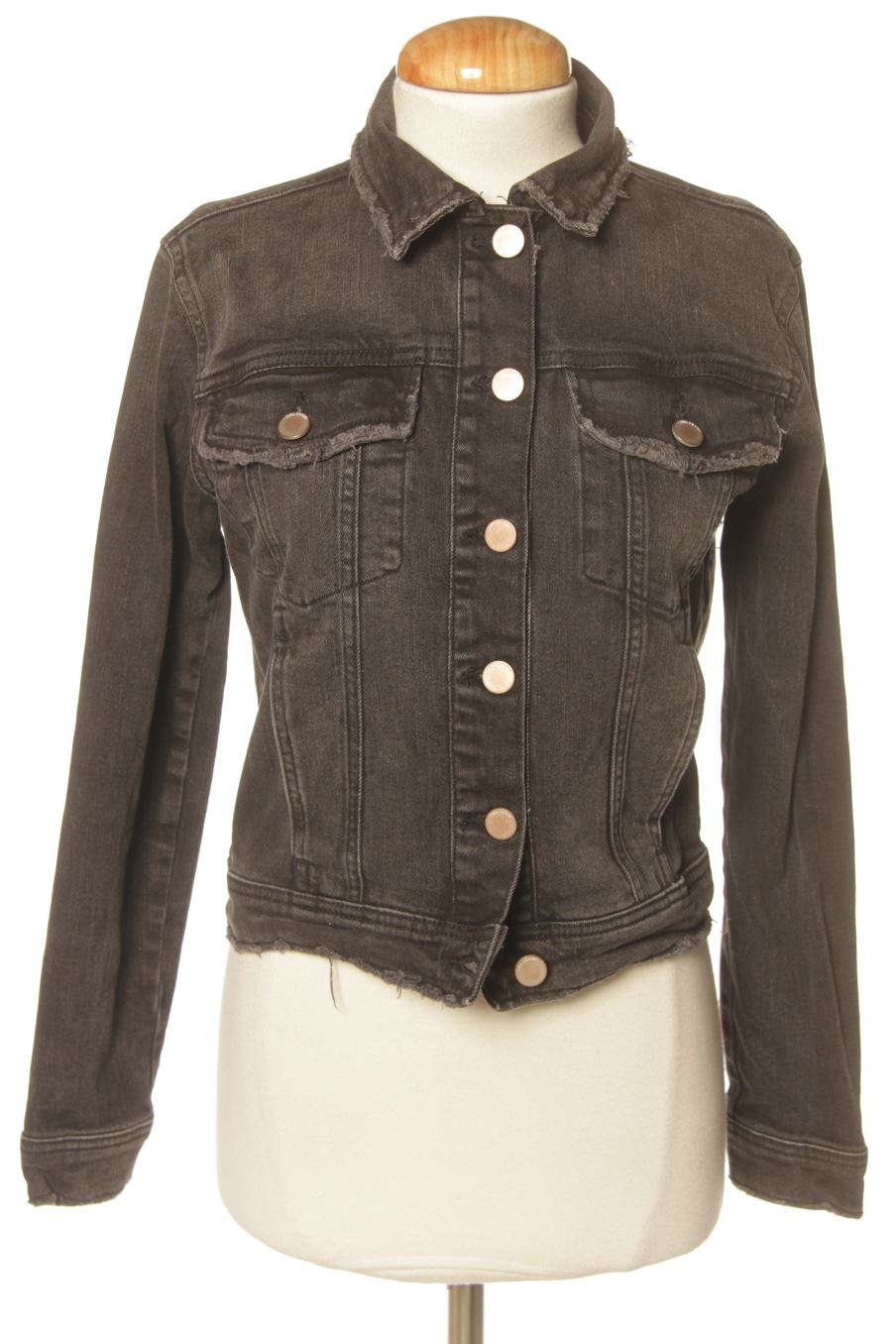 Blouson Zara de la taille XS, de couleur gris de denim