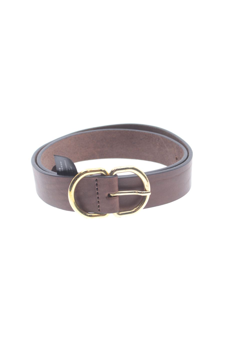 Cinturón de Massimo Dutti de la talla M, de color marrón de piel