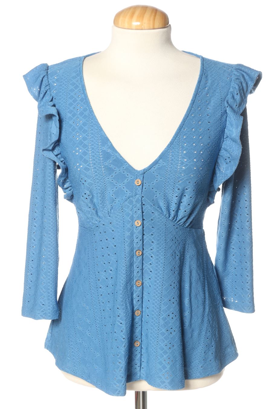 Blusa de manga larga de Springfield de la talla S, de color azul