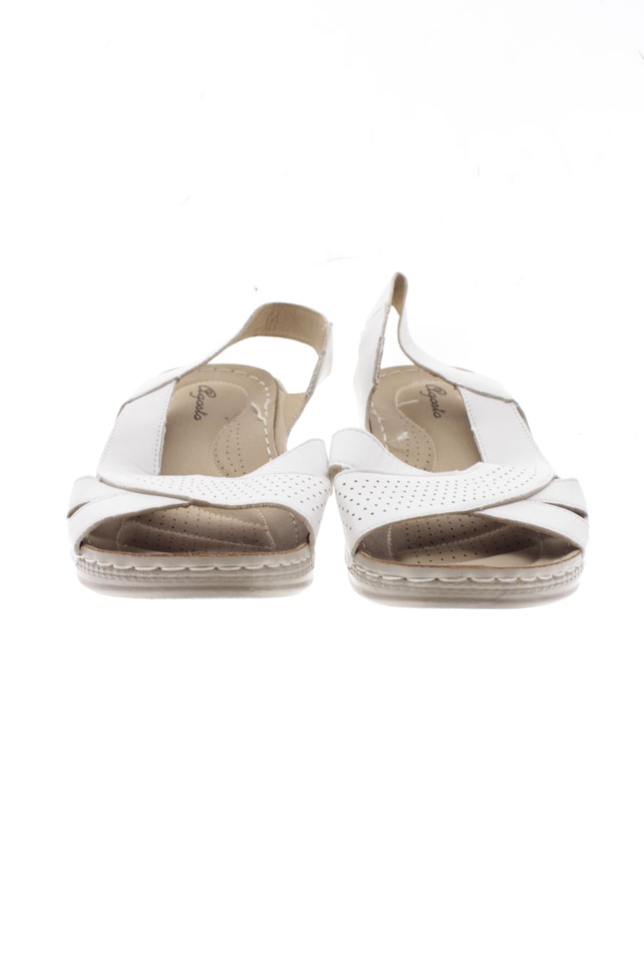 Sandalias planas de Agosto de la talla 38, de color blanco de