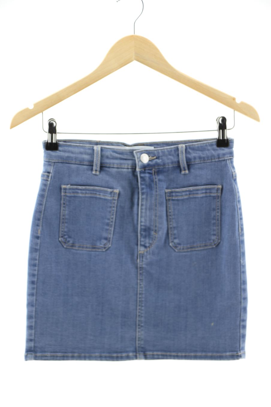 Jupe Pull & Bear de la taille M, de couleur bleu de denim
