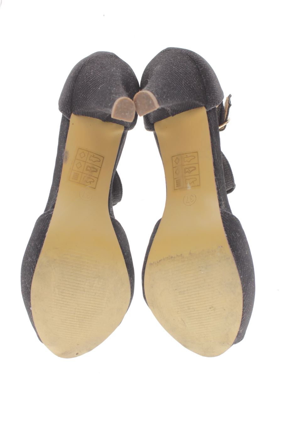 Sandalias tacon de Jessy Ross Collection de la talla 37, de color negro de