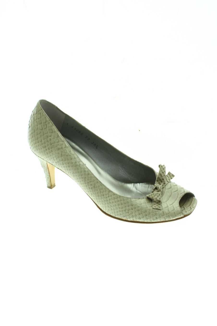 Sandalias tacon de MASCARÓ de la talla 38, de color gris de