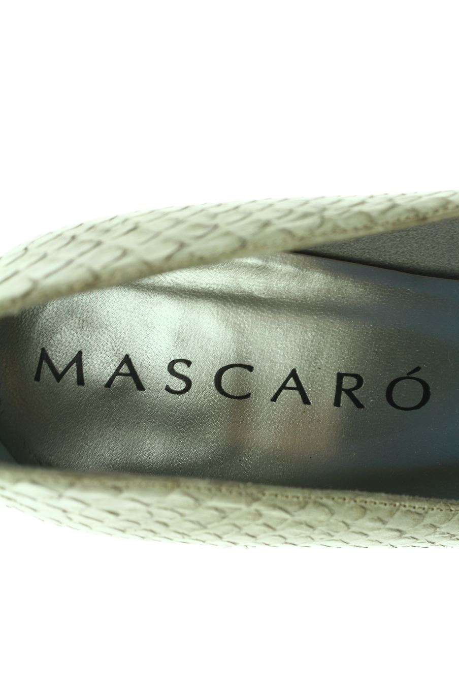 Sandalias tacon de MASCARÓ de la talla 38, de color gris de