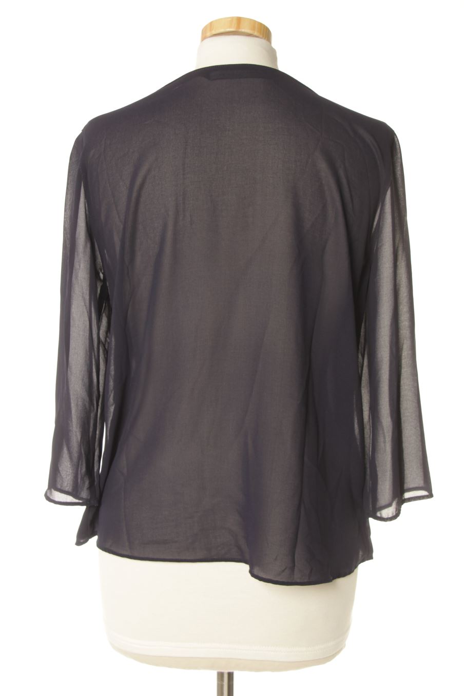 Blouse à manches longues Zara de la taille S, de couleur bleu marine