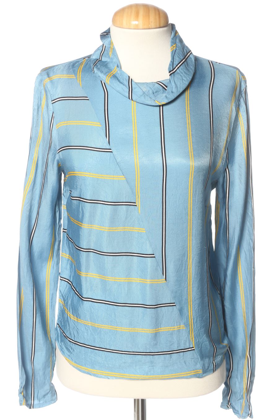 Langärmelige Bluse von Miss selfridge Größe 36, Farbe Gestreift, für