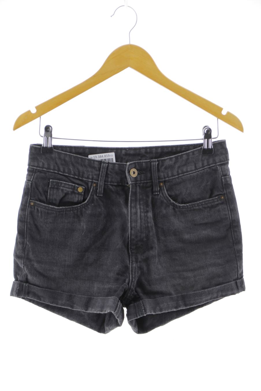 Pantalón corto de H&M de la talla 36, de color negro de ropa vaquera