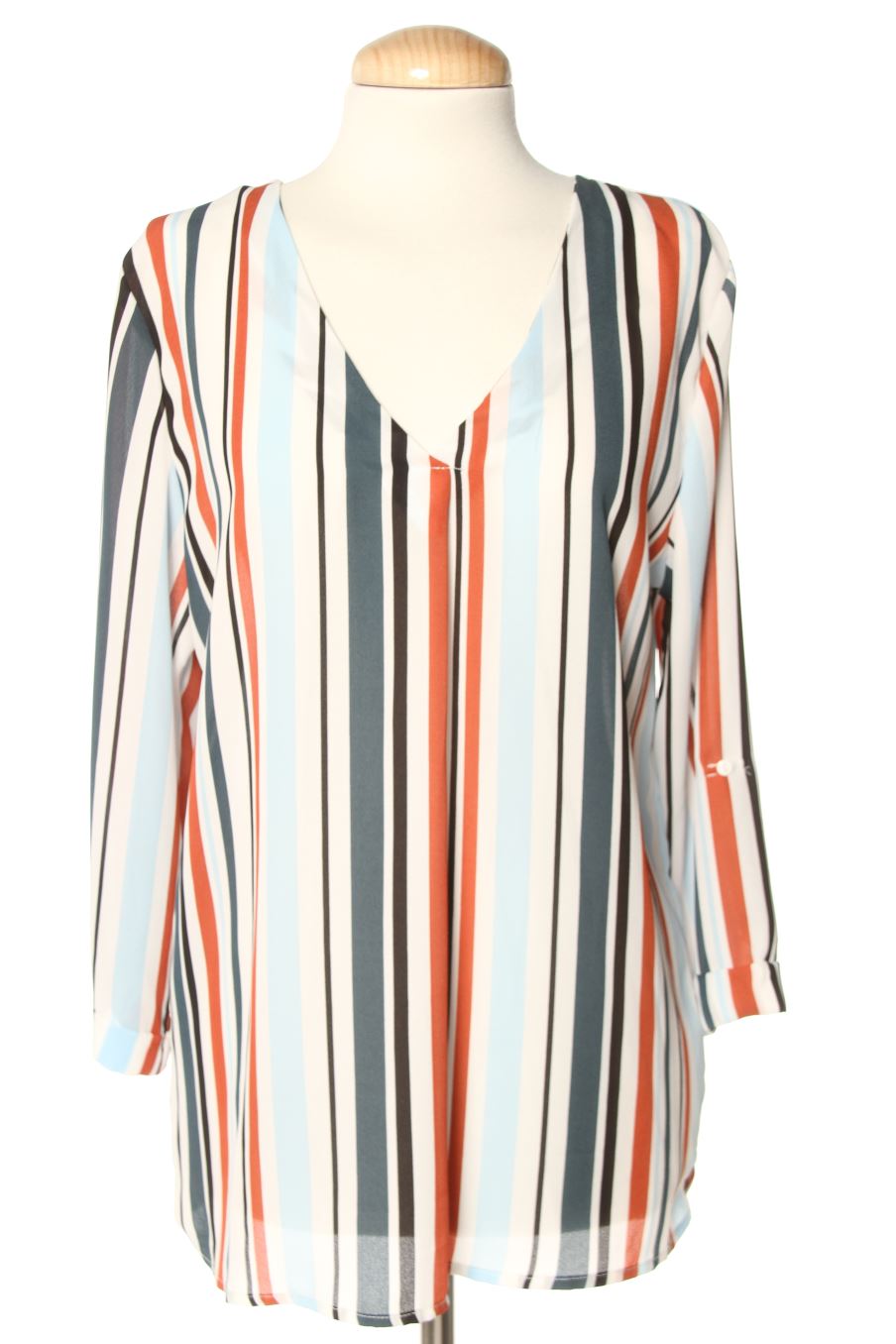 Blouse à manches longues Gerard Pasquier de la taille M, de couleur rayures