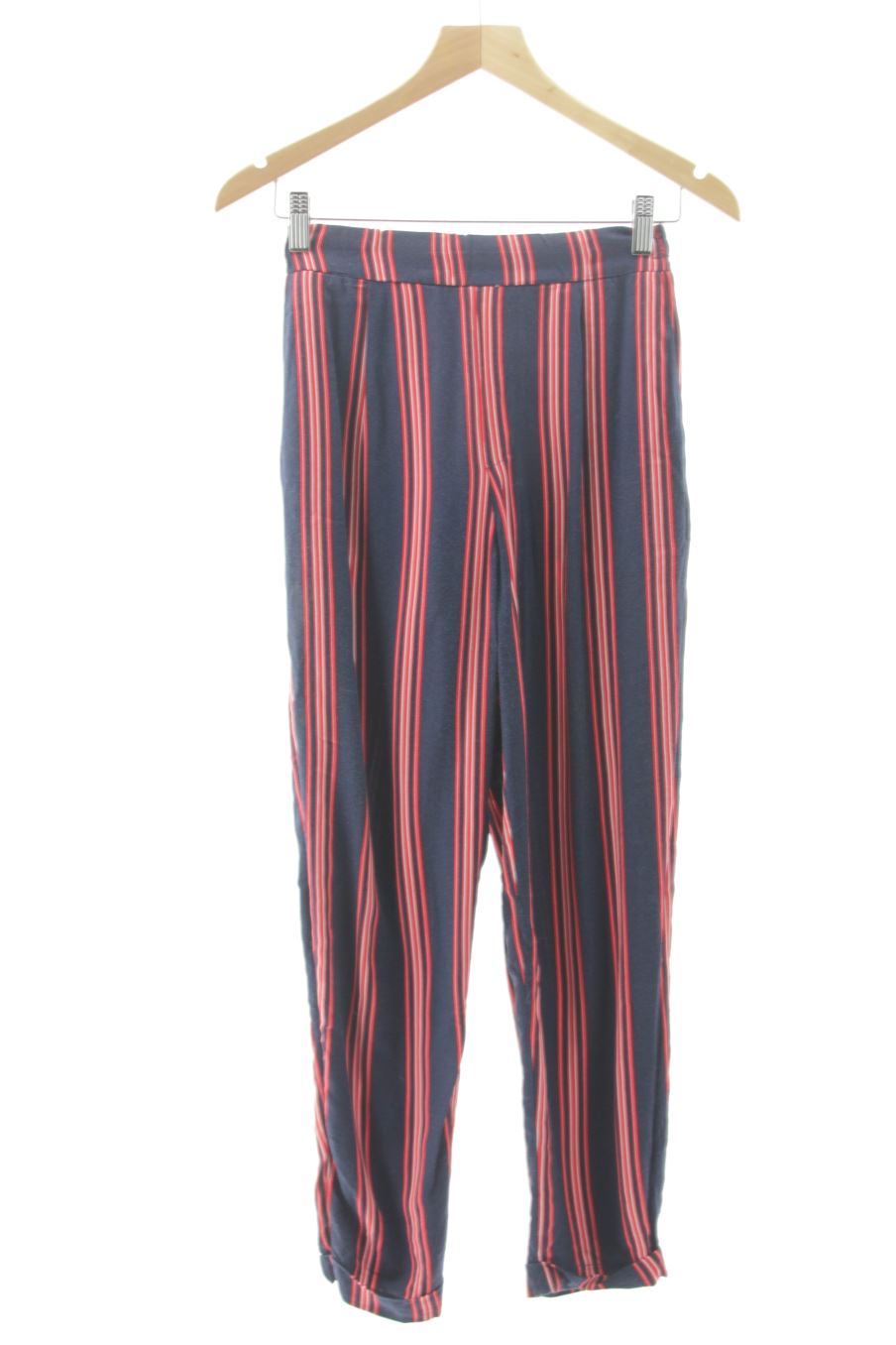 Pantaloni casual de Pull & Bear de la talla S, de color righe