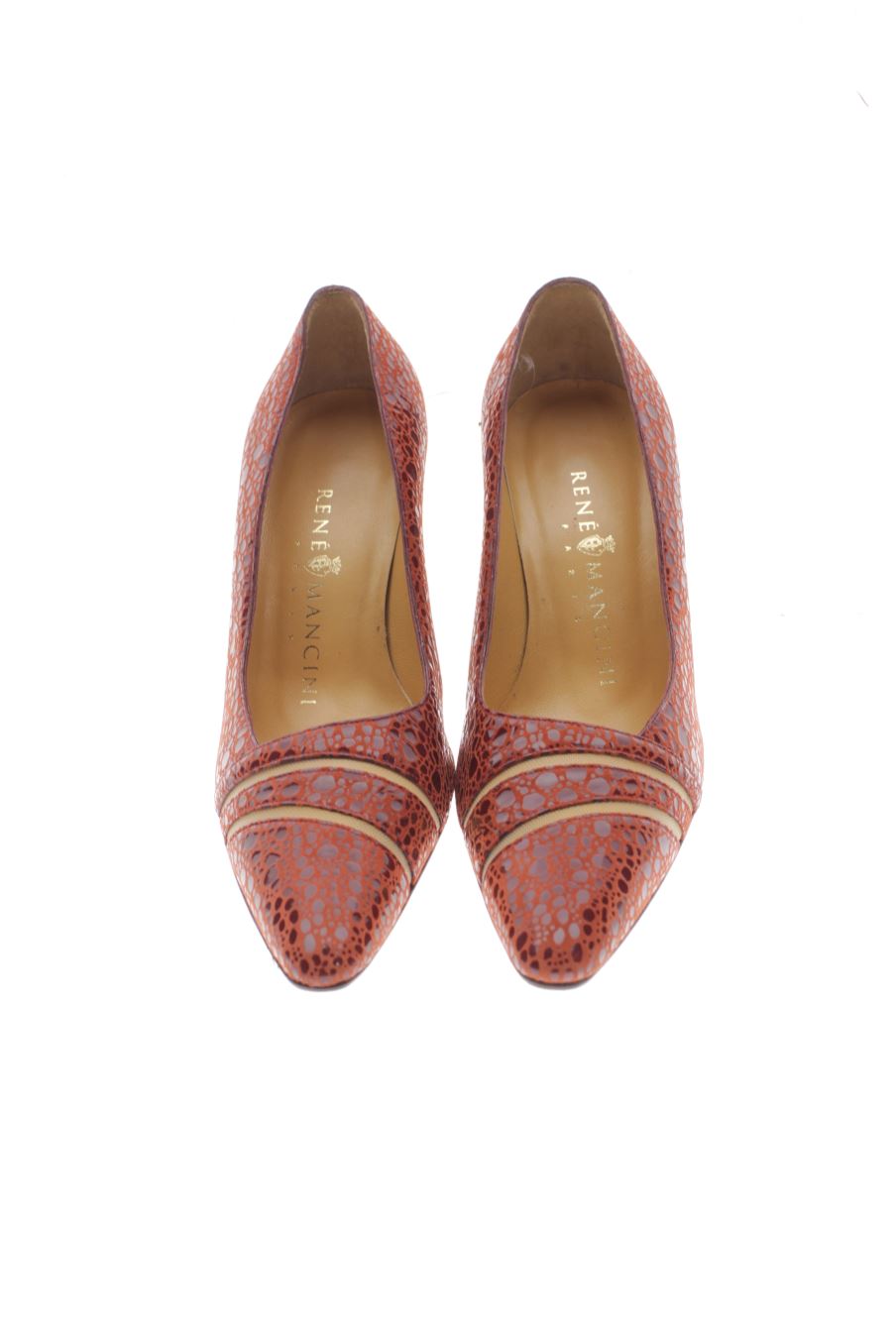 Zapatos de tacon de René Mancini de la talla 38, de color marrón de