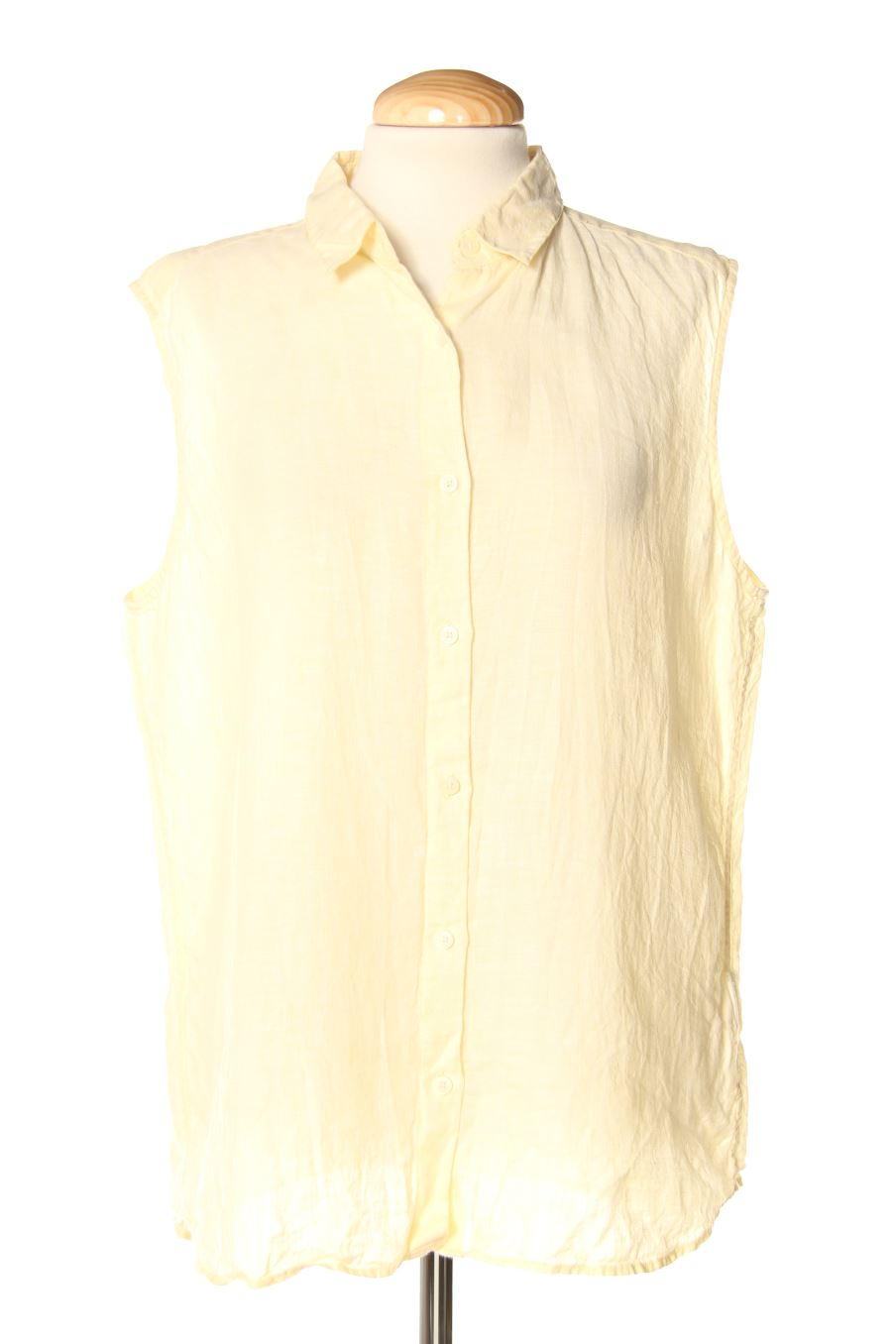 Camisa sin mangas de Uniqlo de la talla L, de color amarillo