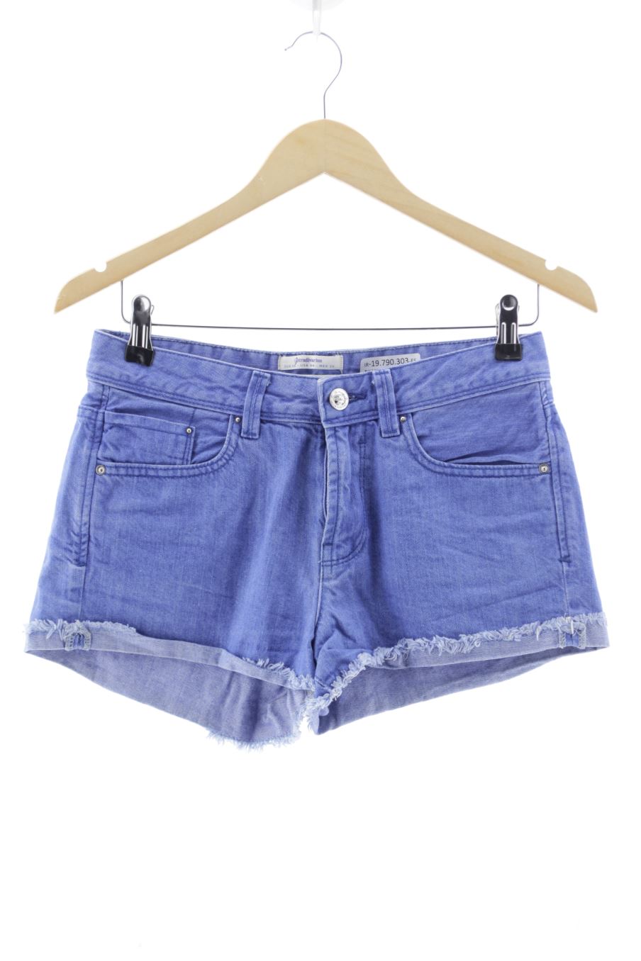 Shorts Stradivarius de la taille 36, de couleur bleu de denim