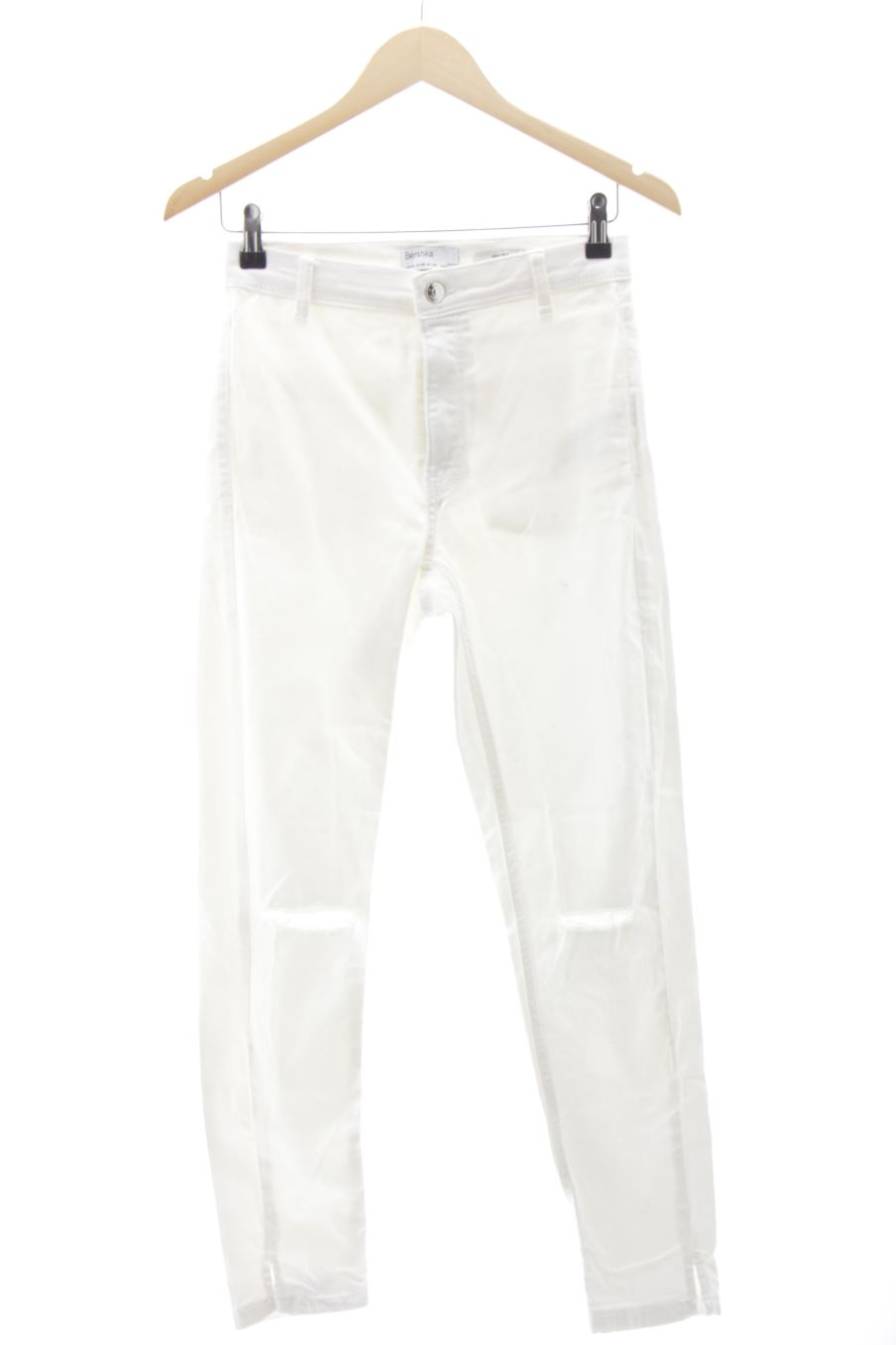 Jeans de Bershka de la talla 38, de color bianco