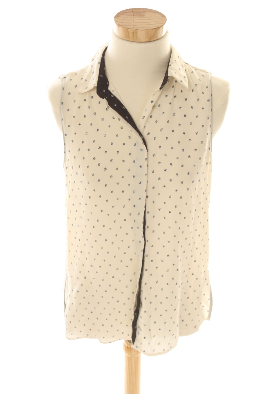 Camisa sin mangas de Zara de la talla XS, de color beige