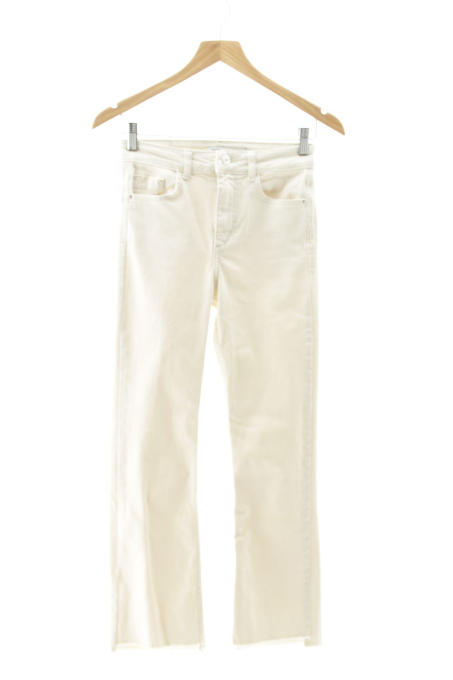 Jeans Zara de la taille 34, de couleur beige de denim