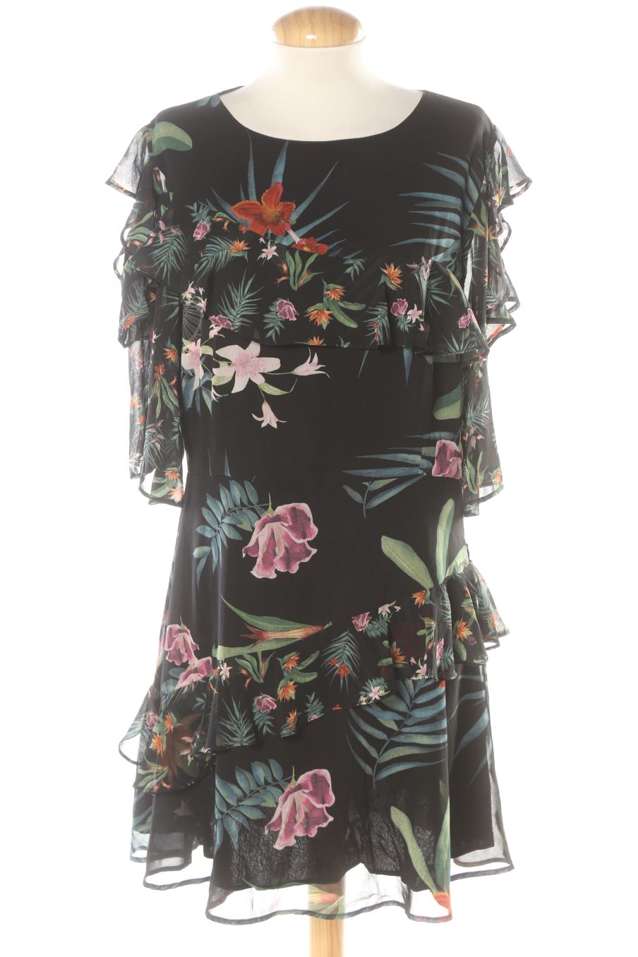 Vestido casual de Desigual de la talla 42, de color flores