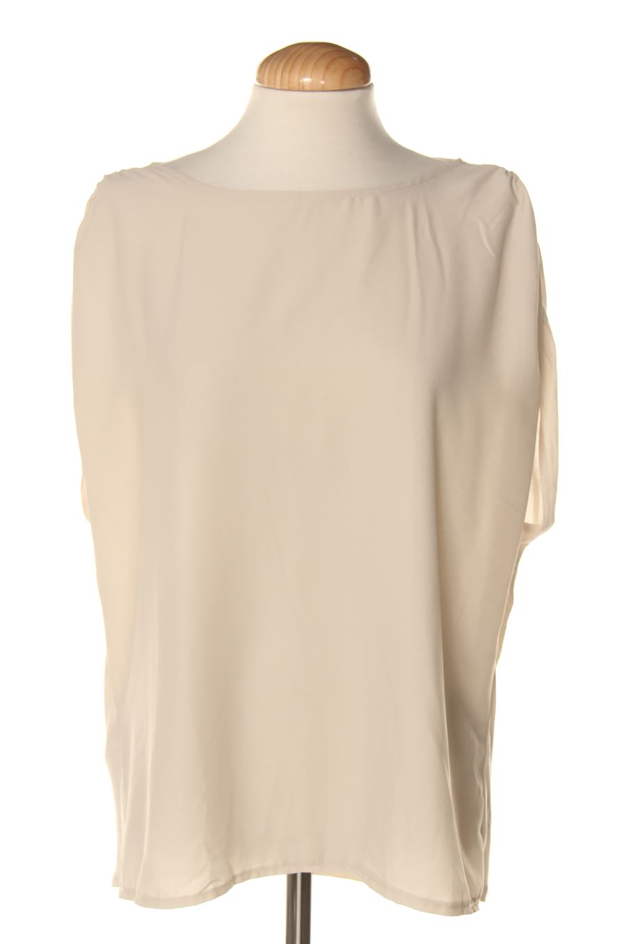 Blusa de manga corta de Mango de la talla S, de color beige