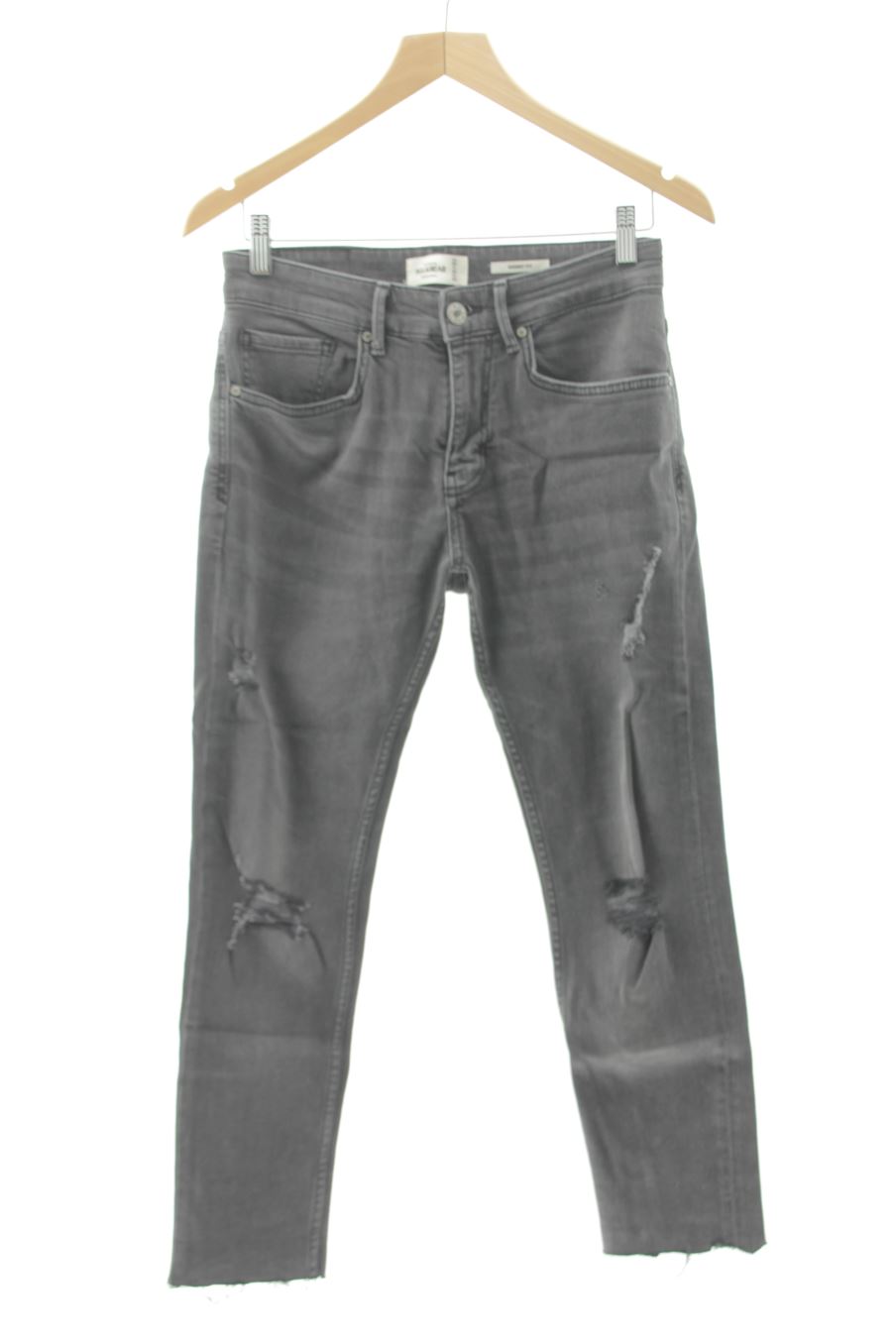 Vaquero de Pull & Bear de la talla 38, de color gris de ropa vaquera