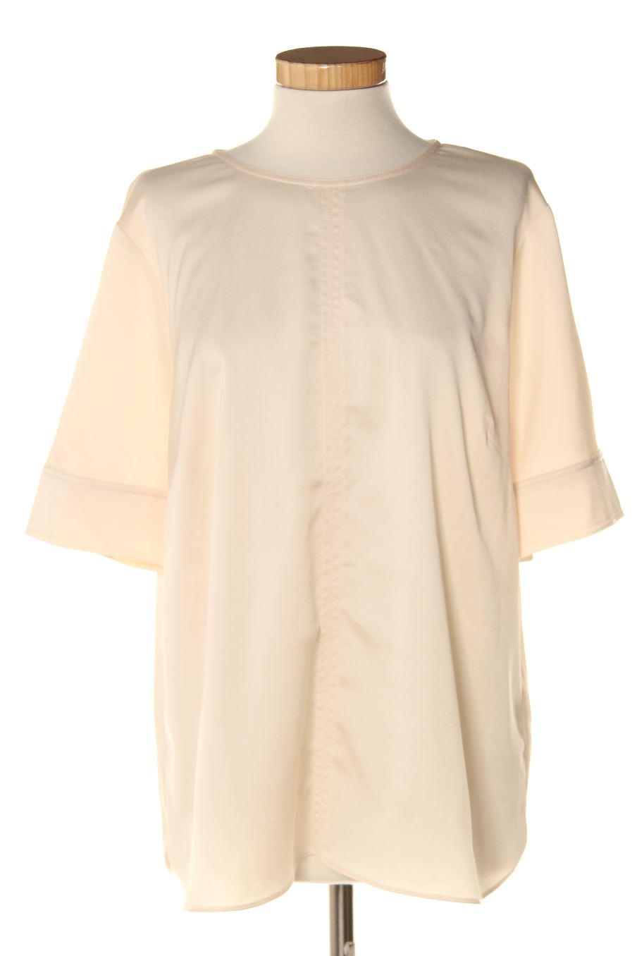 Blouse à manches courtes H&M de la taille 46, de couleur beige