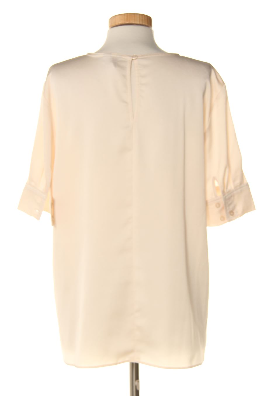 Blouse à manches courtes H&M de la taille 46, de couleur beige