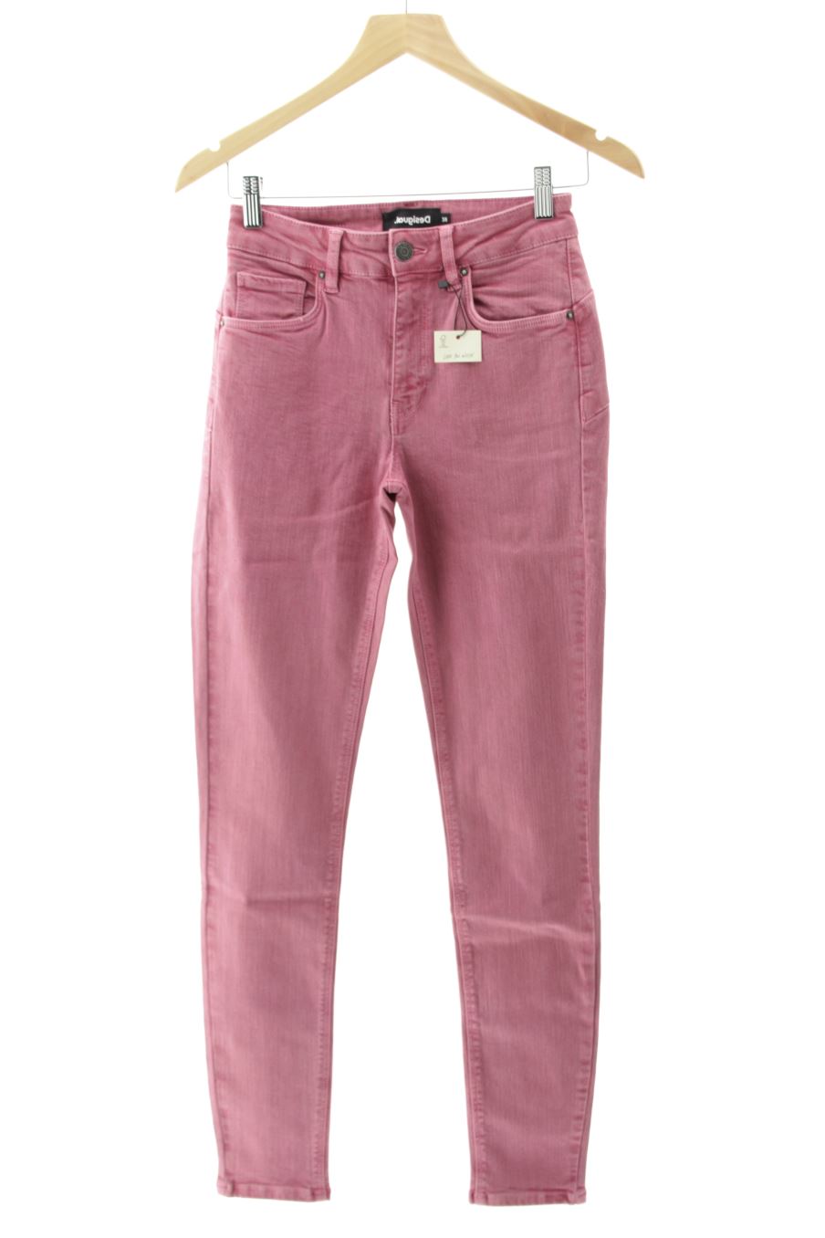 Jeans Desigual de la taille 38, de couleur rose de denim
