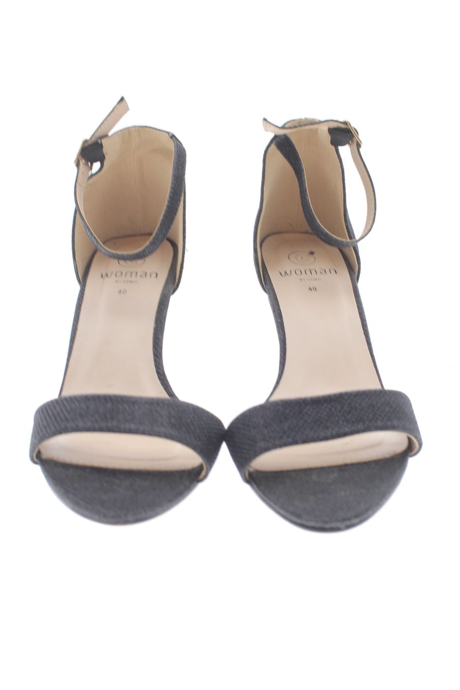 Sandalias tacon de Gémo de la talla 40, de color negro de