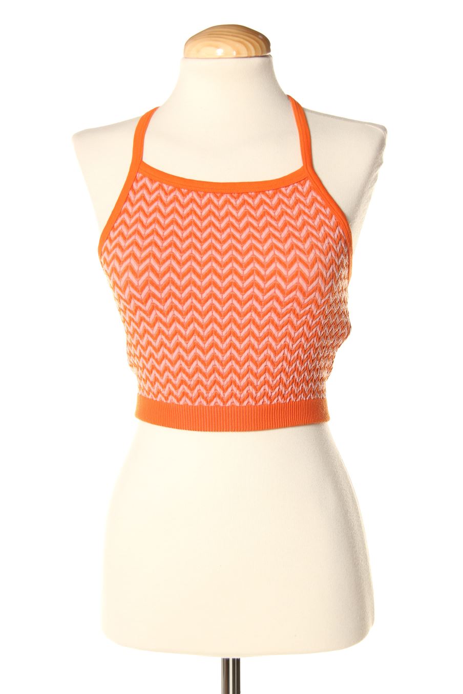 Top Bershka de la taille XS, de couleur orange