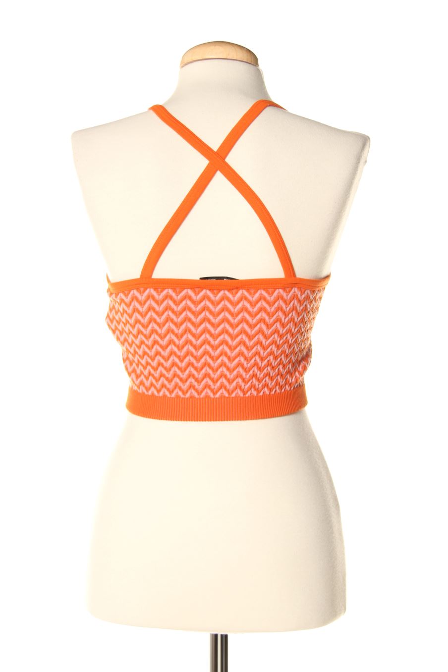 Top Bershka de la taille XS, de couleur orange