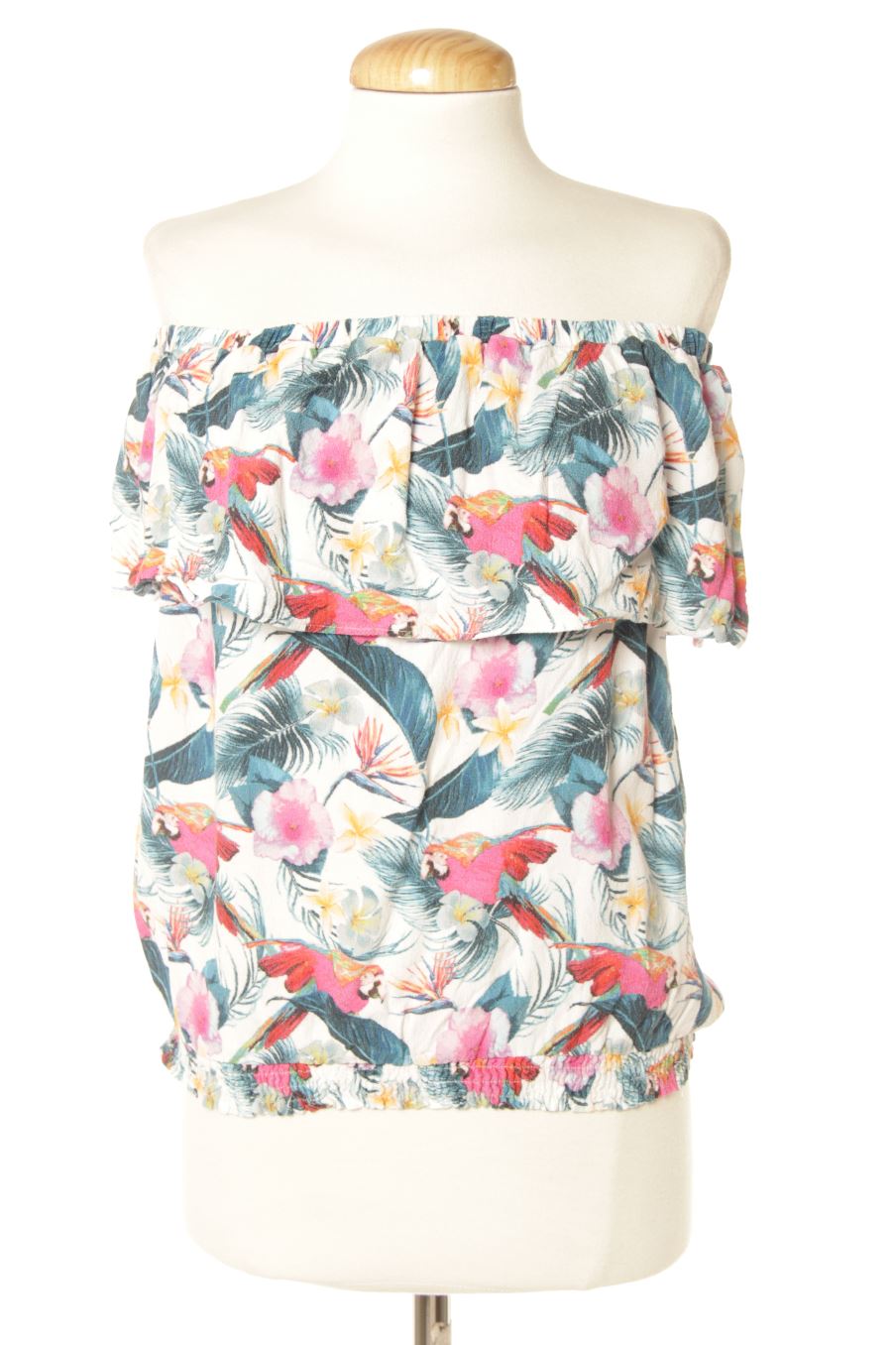 Blouse à manches courtes Naf Naf de la taille 36, de couleur fleurs