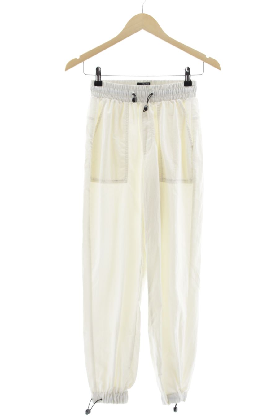 Pantalón de Bershka de la talla S, de color blanco