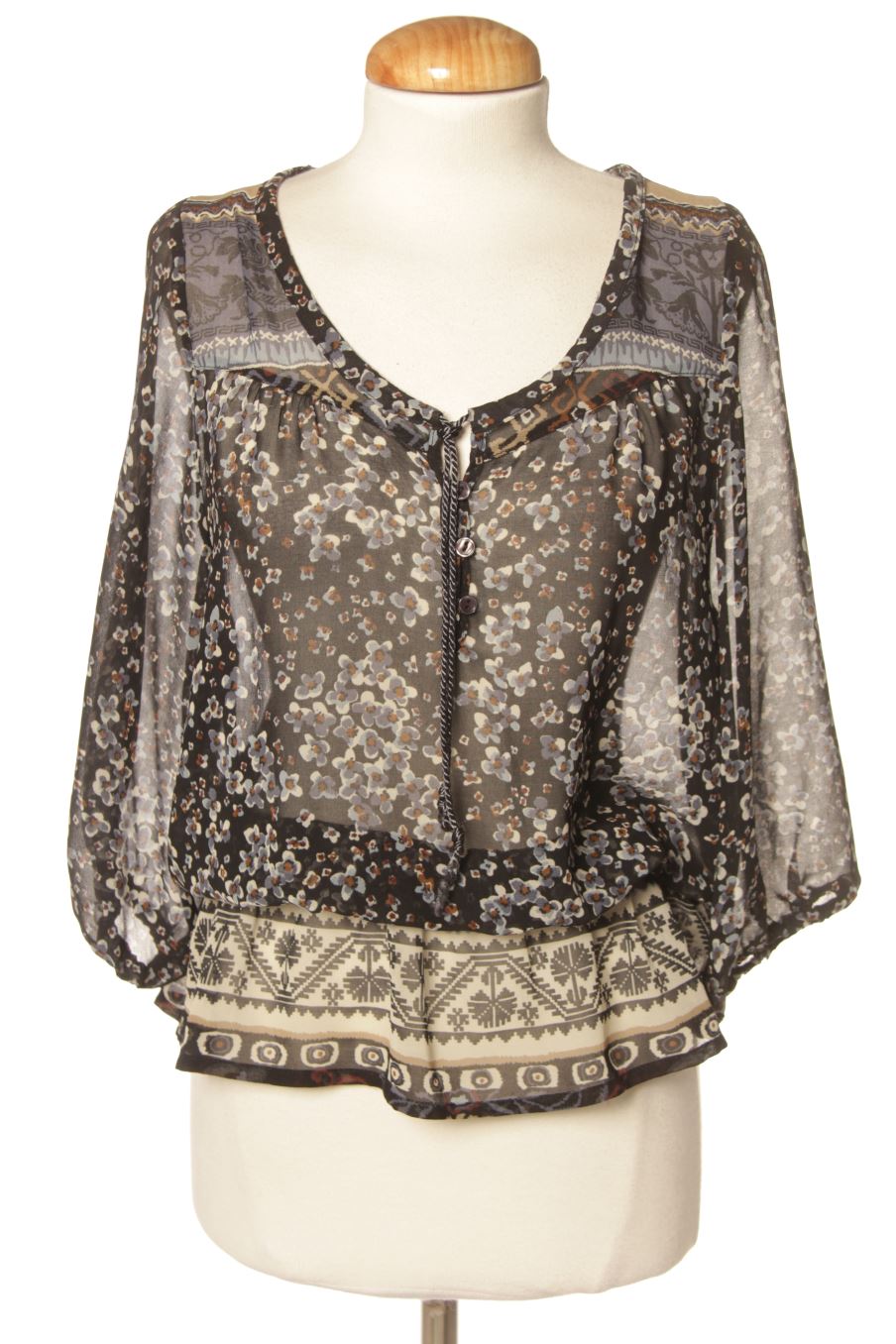 Kurzärmelige Bluse von Camaieu Größe 36, Farbe Aufdruck, für