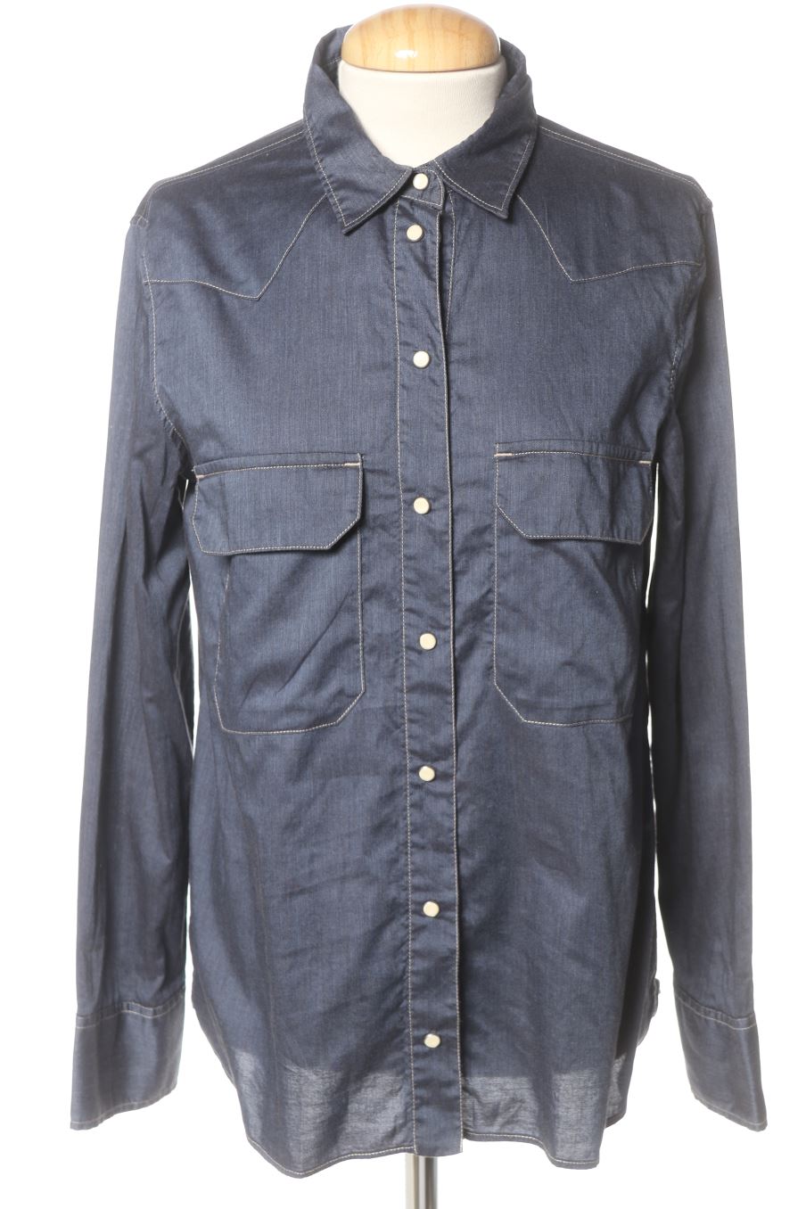 Camicia de Massimo Dutti de la talla 38, de color blu