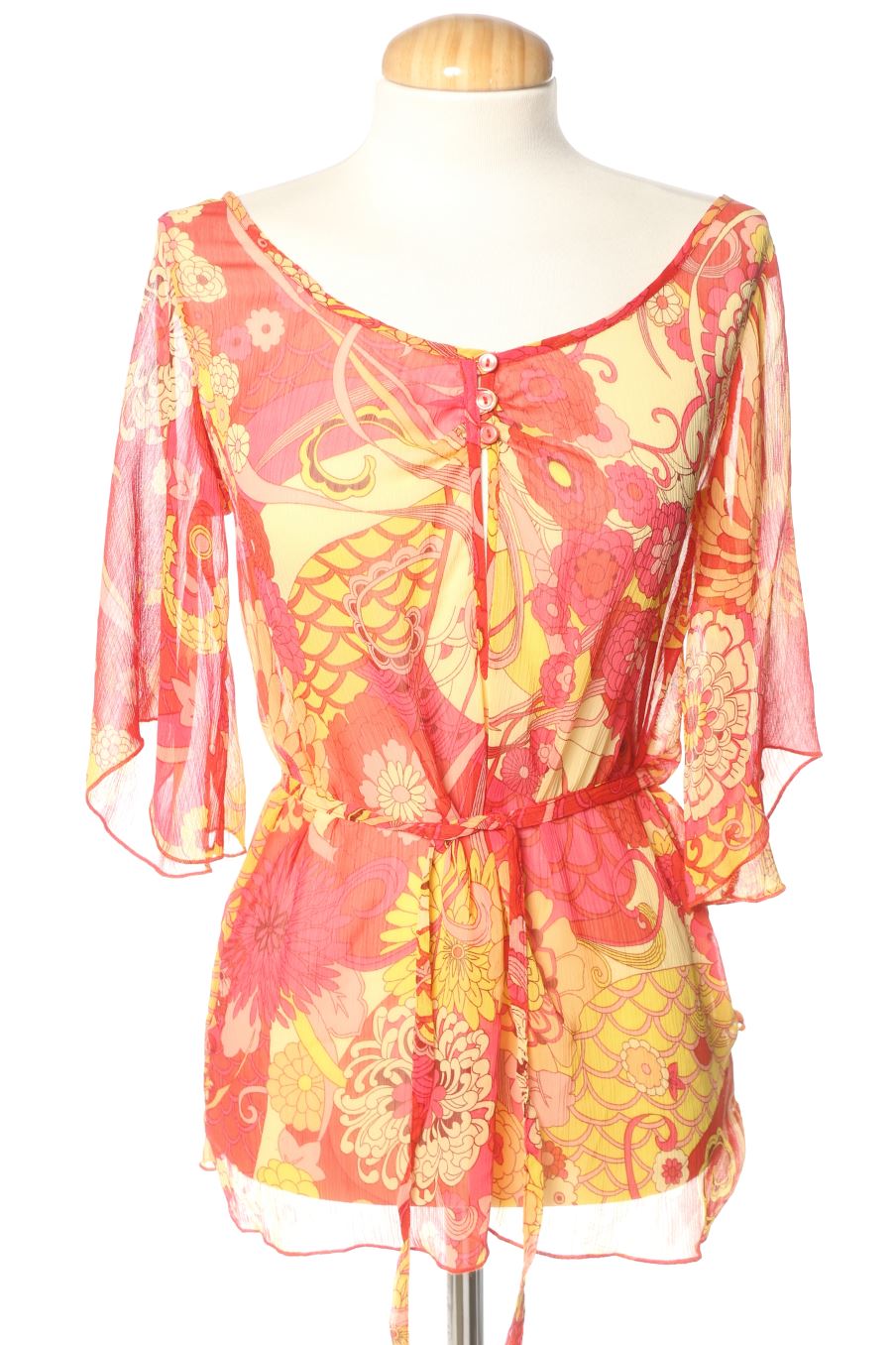 Blouse à manches courtes H&M de la taille 36, de couleur fleurs