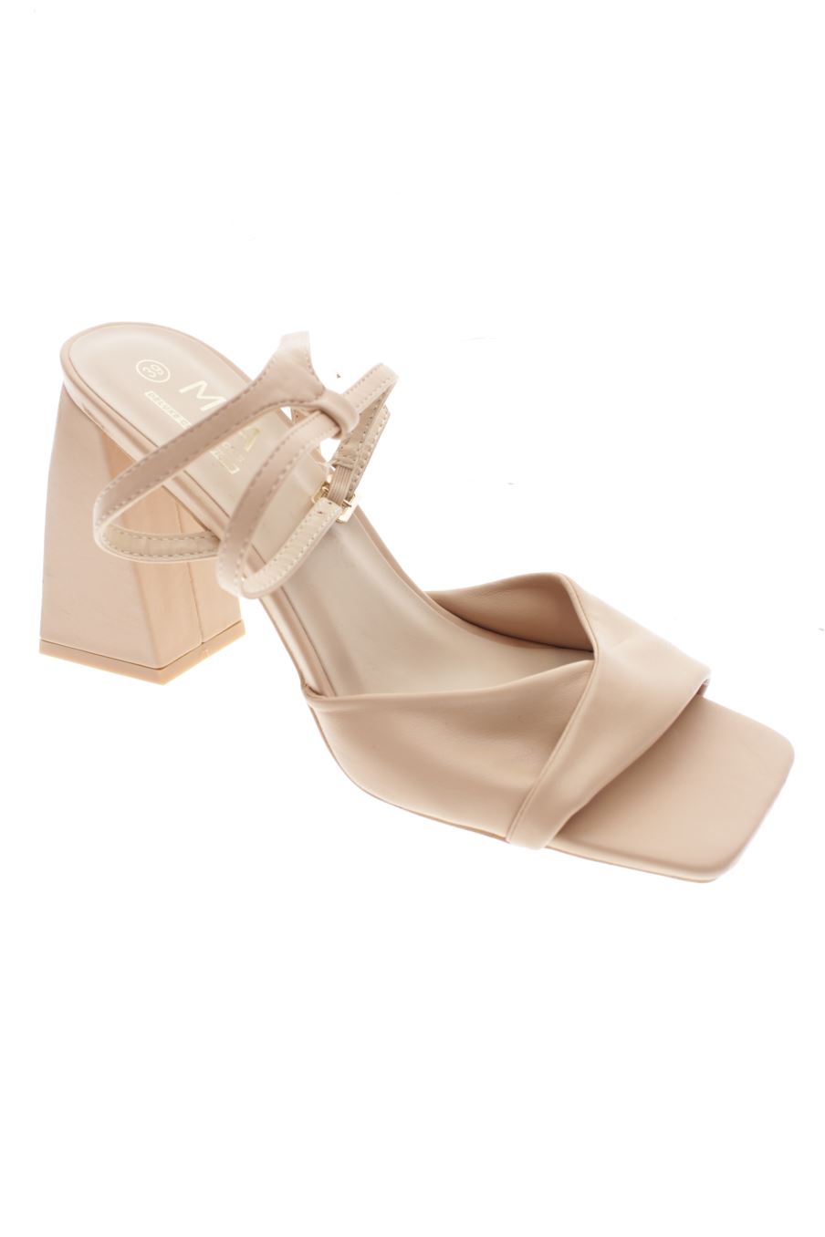 Sandalias tacon de MIA de la talla 39, de color beige de