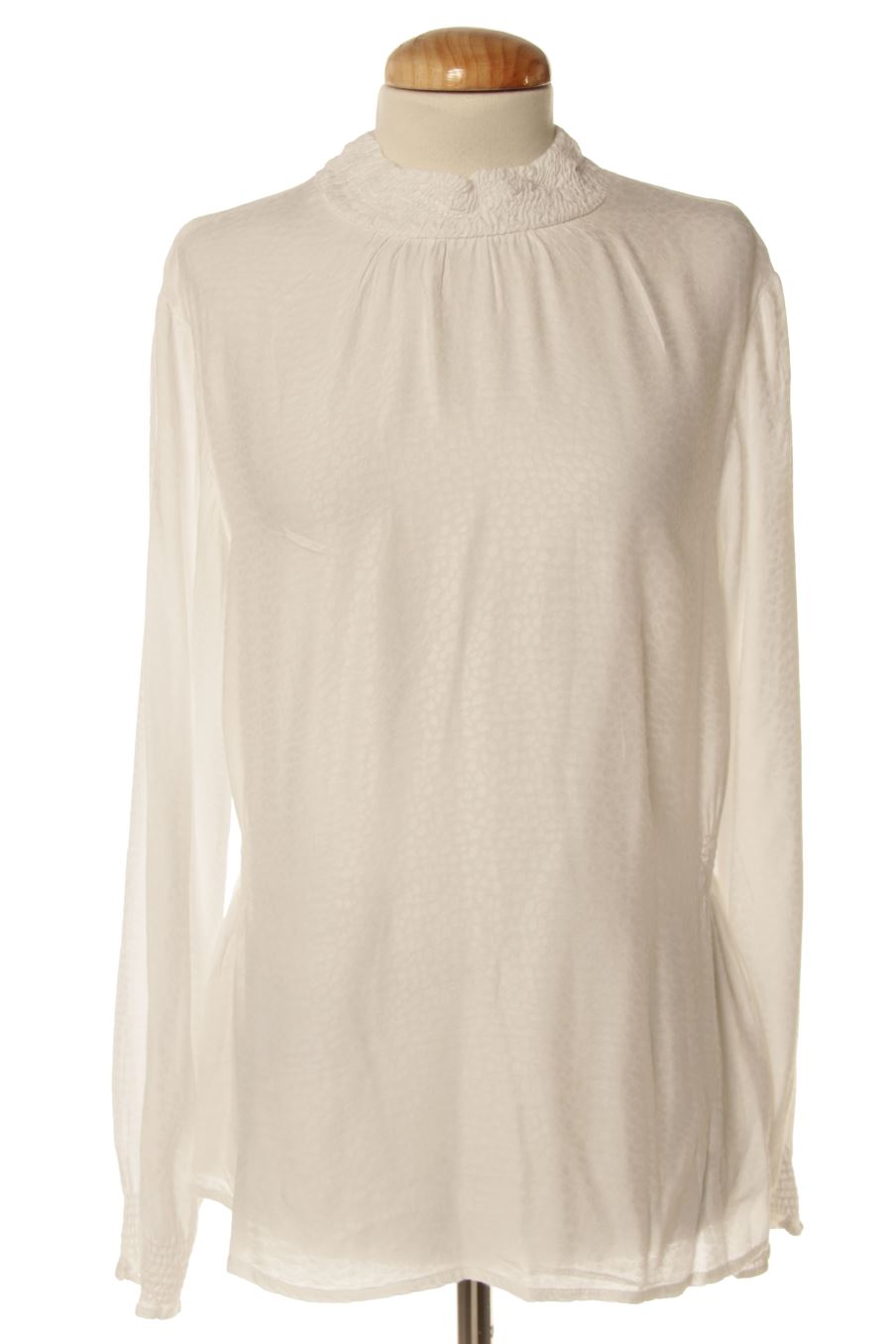 Blouse à manches longues Promod de la taille M, de couleur blanc