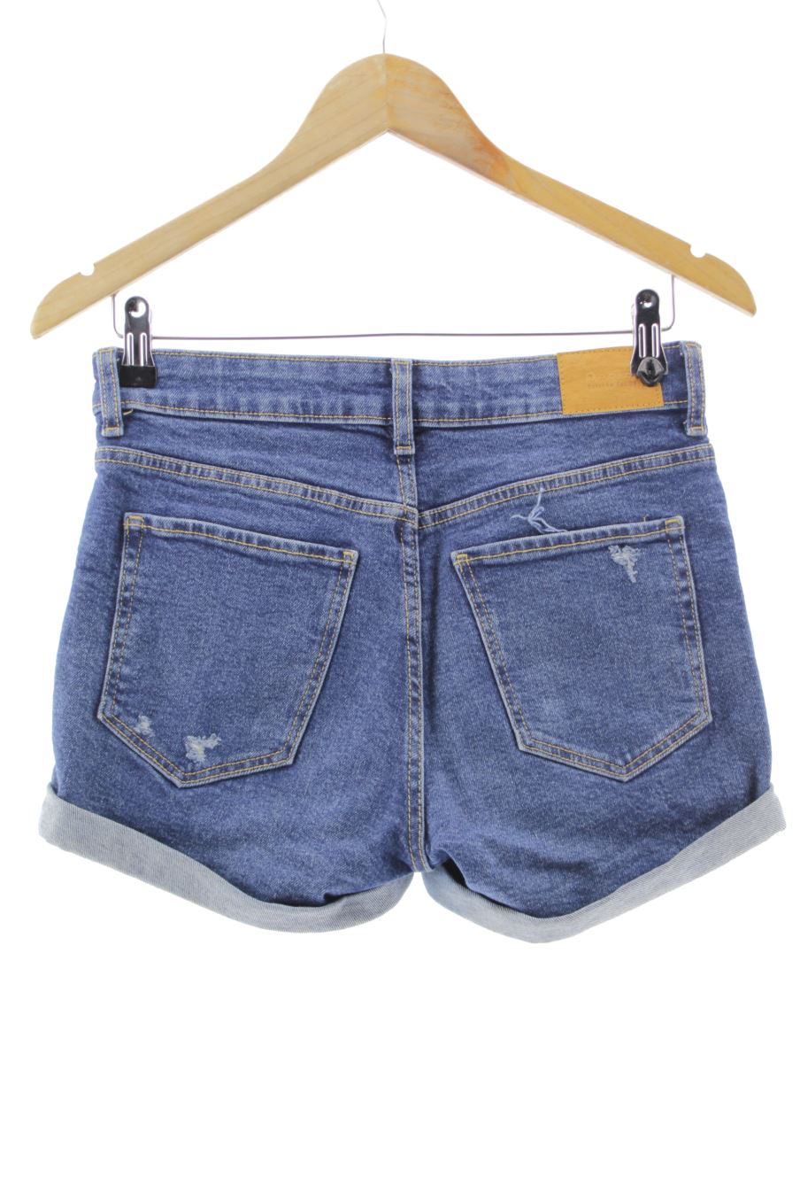 Pantalones cortos de Bershka de la talla 36, de color azul de ropa vaquera