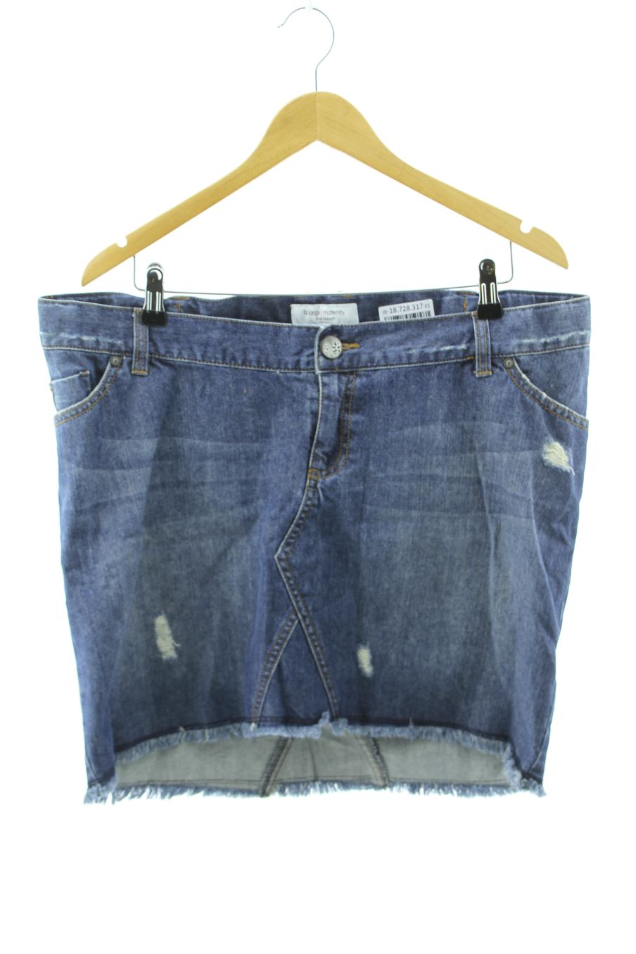 Aufwändiger Rock von Liz Lange Größe M, Farbe Blau, aus Jeanskleidung für