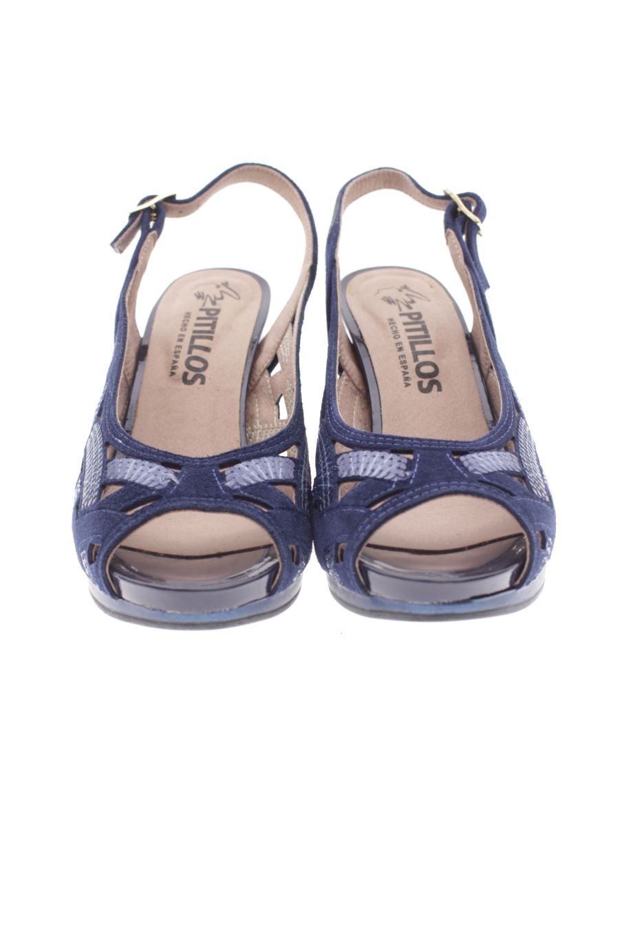 Sandalias tacon de Pitillos de la talla 37, de color azul de
