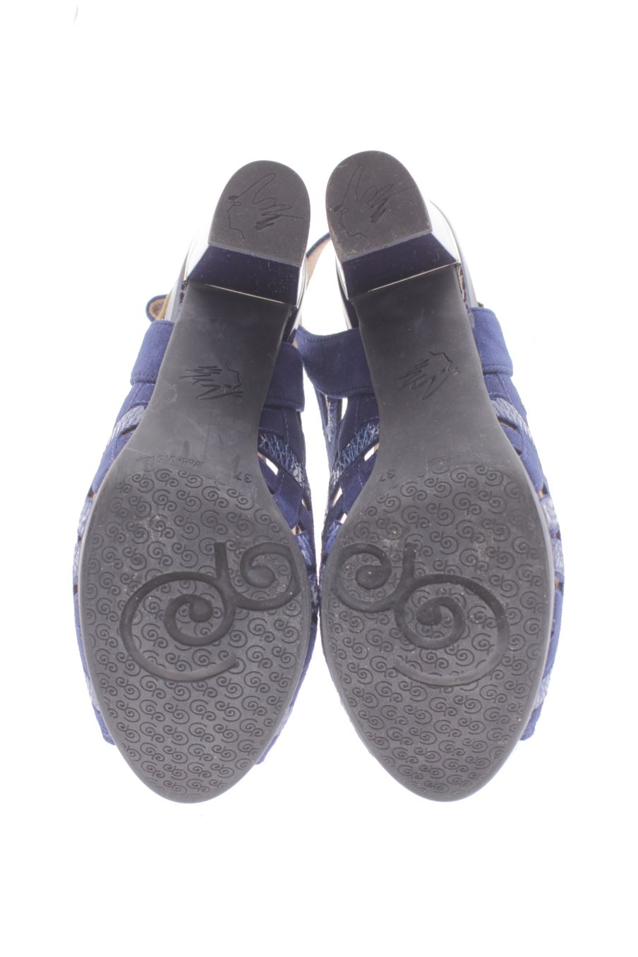 Sandalias tacon de Pitillos de la talla 37, de color azul de
