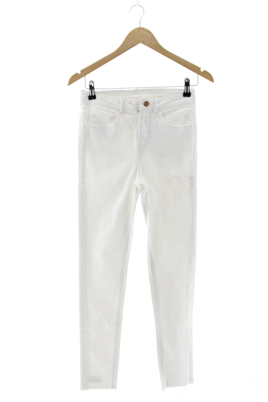 Jeans Amisu de la taille 34, de couleur blanc de denim
