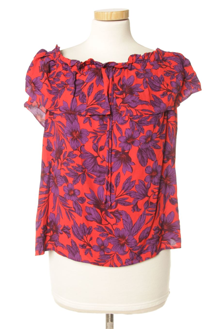 Blouse à manches courtes Promod de la taille 38, de couleur fleurs