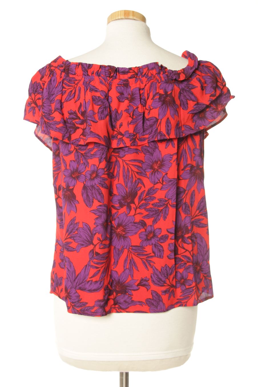 Blouse à manches courtes Promod de la taille 38, de couleur fleurs