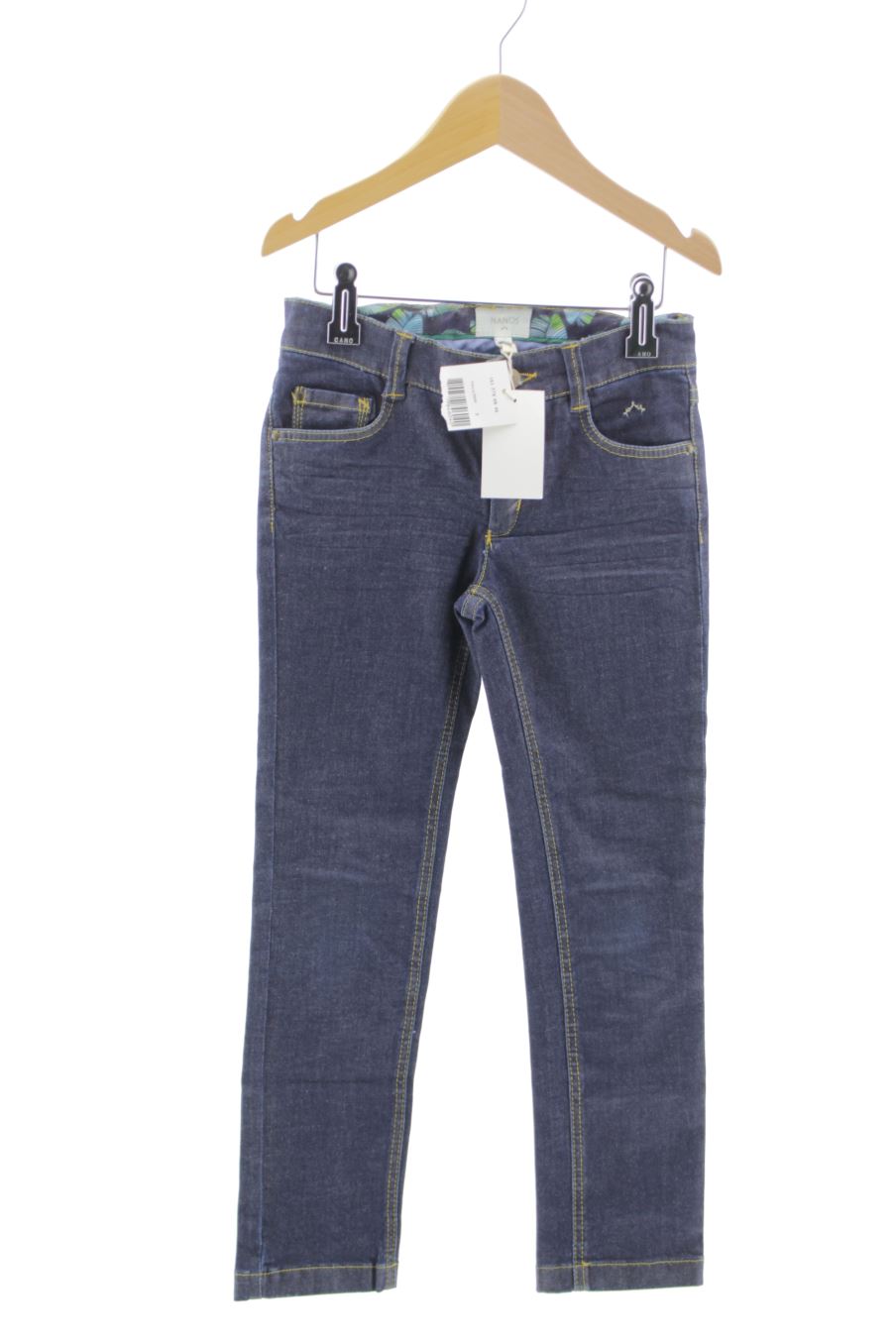 Jeans Nanos de la taille 5 ans de denim avec une étiquette